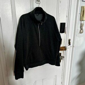 Grey 3/4 zip pullover sweater